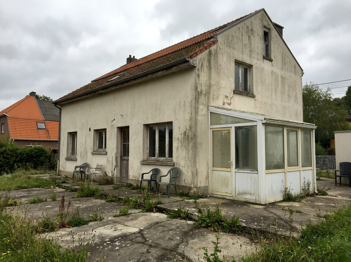 Avant travaux — Maison rénovée avec une extension vitrée contemporaine