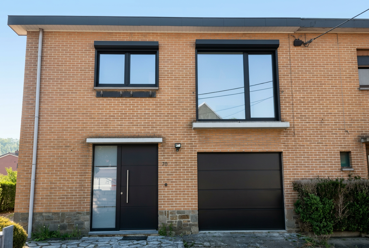 Maison de ville aux menuiseries anthracite