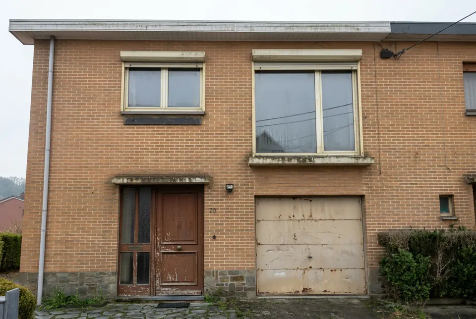 Avant travaux — Maison de ville équipée de nouvelles menuiseries anthracite