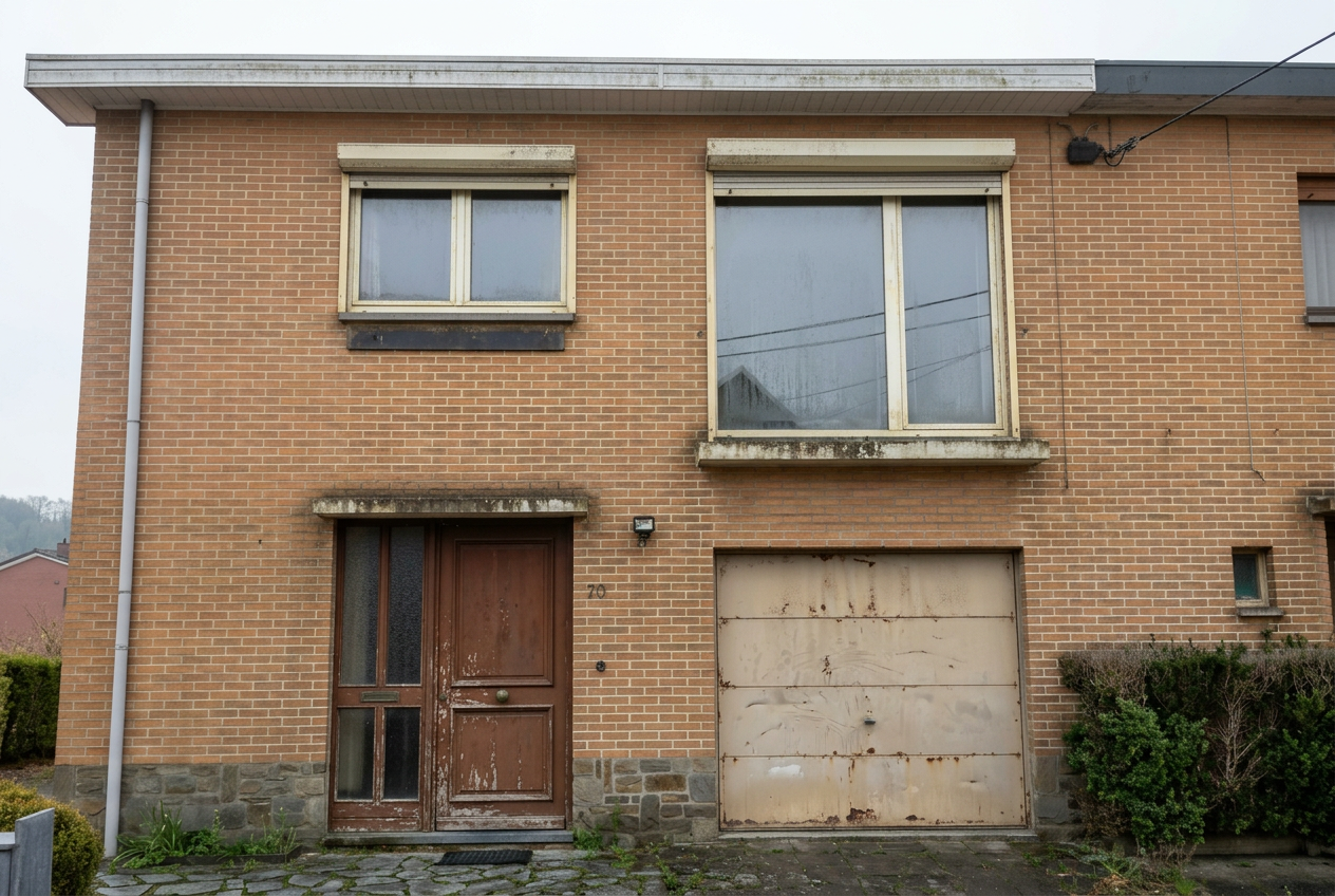 Avant travaux — Maison de ville équipée de nouvelles menuiseries anthracite